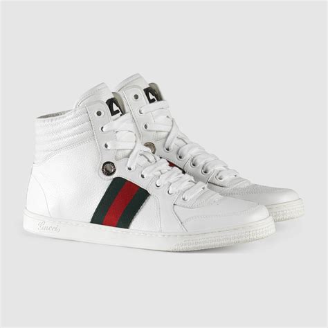 gucci sneaker white|gucci white high top sneakers.